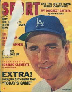 1965 Sport Magazine: Sandy Koufax   Los Angeles Dodgers  