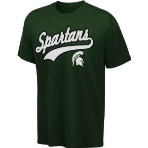  Michigan State Spartans Dark Green Varsity T Shirt: Sports 