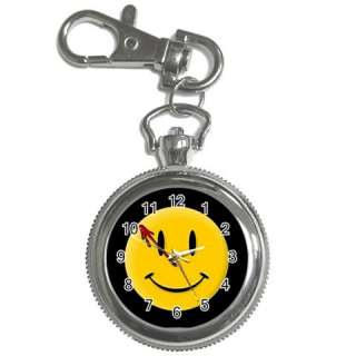 Watchmen Smiley Key Chain Watch Pocket Round Gift  