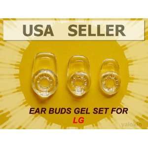  3 CLEAR EAR BUDS GEL SET FOR LG HBM210 HBM310 HBM520 