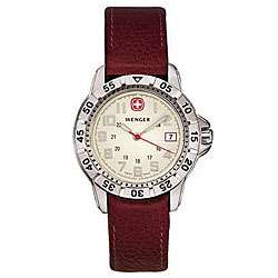 Wenger Womens Mountaineer Leather Strap Watch  