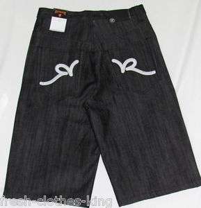 ROCAWEAR New! Mens Raw Black/White Shorts Choose Size  