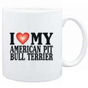   Mug White  I LOVE American Pit Bull Terrier  Dogs: Sports & Outdoors