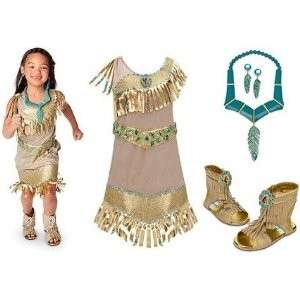 Disney Pocahontas Indian Costume Dress or Shoes or Earrings Necklace 