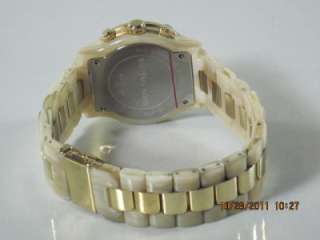   MK 5139 Chronograph Ladies Gold & Horn Bracelet Champagne Watch  