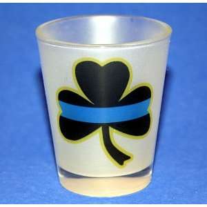  Thin Blue Line Shamrock Frosted Shot Glass: Everything 