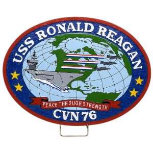  Uss Ronald Reagan Wood Model Wall Plaque: Toys & Games