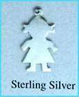 Sterling Silver GIRL CHARM, ENGRAVABLE  