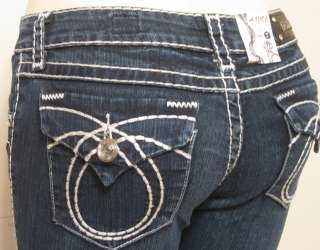   Womens Big Stitch Bootcut Jeans FREE True Religion Perfume Vial  