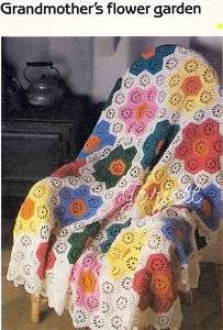 Grandmothers Flower Garden Quilt crochet pattern  
