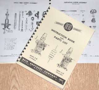REID 2B 2C Surface Grinder Operators & Parts Manual  