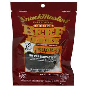 SnackMasters Beef Jerky, Original, 1 Ounce Packages (Pack of 12)