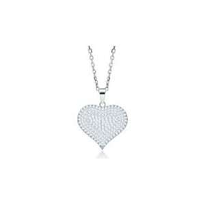  Helzberg Diamonds   Sterling Silver White Crystal Heart 