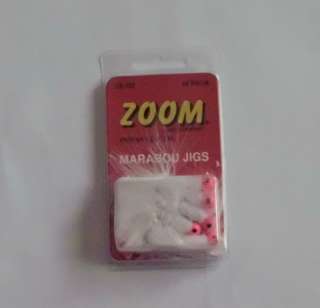 Zoom Marabou Jigs 1/8oz White PINK head Panfish  