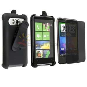 Swivel Holster Case Cover+Privacy LCD Protector For HTC inspire 4G 