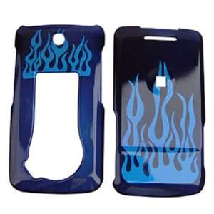  LG MUZIQ LX570   Transparent Blue Flame   Hard Case/Cover 