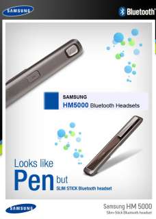 Samsung HM5000 Pen type Slim Stick Bluetooth Headset *  