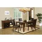 US Furniture 5 Pc. Black Walnut Wood Finish Dining Table with Faux 