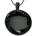 Jazzy Jewels Antique Marcasite And Onyx Pendant