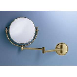 Gatco Magnifying 8 Swinging Wall Mirror in Polished Brass at  