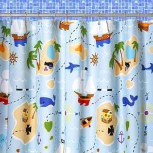 Olive Kids Pirates Shower Curtain at 
