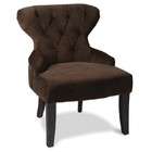 Office Star Products Accent Chair with Curved Design Back in Chocolate 