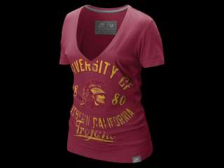  Nike College Vault V Neck (USC) Womens T Shirt