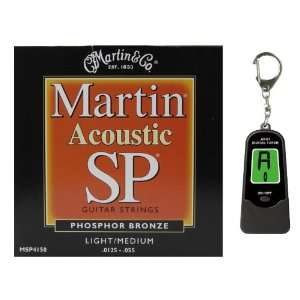 : Martin MSP4150 Light Medium Phosphor Bronze Acoustic Guitar Strings 
