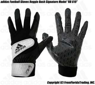 adidas Football Gloves Reggie Bush 619(XL)Blk x Silvr  