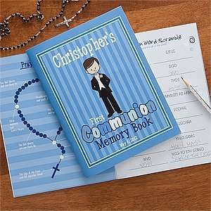   Personalized First Communion Memory Book   Communion Boy: Baby