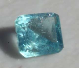 Gorgeous Blue APATITE Hand Polished Nice Square Faceted Gemstone 4mm 