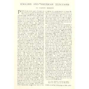  1900 Politics English & American Elections illustrated 