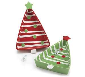 Christmas Tree Shaped Candy Treat Jar Dish Ceramic Holiday Gift Decor 