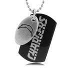 necklaces san diego chargers dog tag stainless steel w black