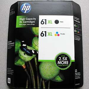   GENUINE 61XL Black Tri Color Ink (RETAIL BOX) 61 XL Deskjet 1055 3051A