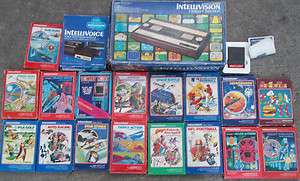 BIG INTELLIVISION SYSTEM CIB BOXED COMPLETE IN BOX LOT VIDEO GAMES 