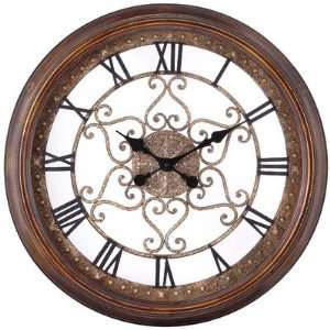  Audrey Round Clock in Distressed Copper