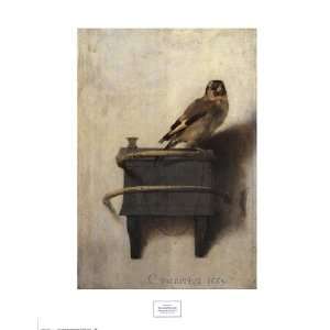  Carel Fabritius   The Goldfinch, 1654 Size 16x17.25 by 