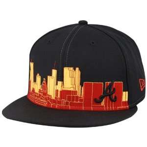   New Era Atlanta Braves Black City Deep Fitted Hat: Sports & Outdoors