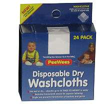 PeeWees 96Ct Multi Pack Disposable Dry Washcloths   Continental 