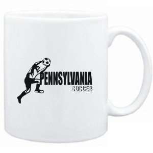  Mug White  Pennsylvania ALL SOCCER  Usa States Sports 