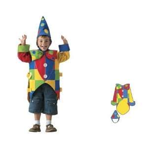   12582 Polyester and Coton Fabric Clown Costume   Small Toys & Games