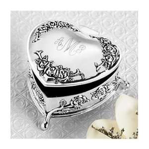  Personalized Silver Heart Keepsake Box: Baby
