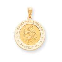   Christopher Medal Pendant   Measures 21x21mm   JewelryWeb: Jewelry