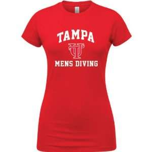 Tampa Spartans Red Womens Mens Diving Arch T Shirt:  