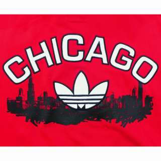 ADIDAS ORIGINALS CHICAGO CITY TT NBA TRACK TOP JACKET RED WHITE NWT 