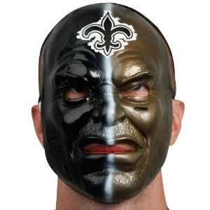    NFL New Orleans Saints Black Gold Fan Face Mask