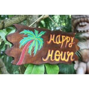  HAPPY HOUR Driftwood Sign