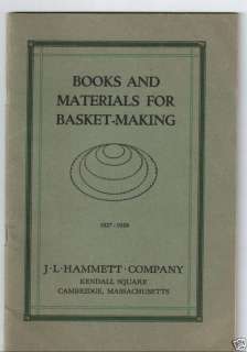 1927 1928 BASKET MAKING MAT & BOOKS HAMMETT CO PUBL.  