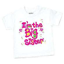 Adorable Originals Big Sister Short Sleeve T Shirt   X Small 